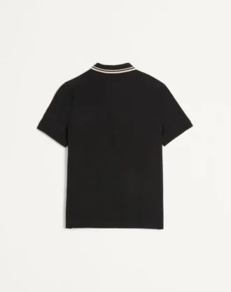 Baumwoll-Piqué-Poloshirt mit Vlogo-Patch