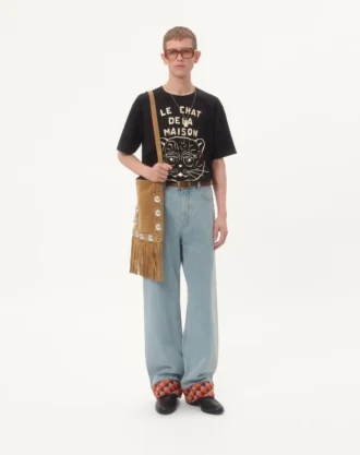 Baumwoll-T-Shirt mit Le Chat De La Maison-Print