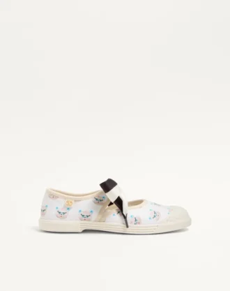 Bay By Bay Ballerina-Sneaker aus Stoff mit Le Chat De La Maison-Print
