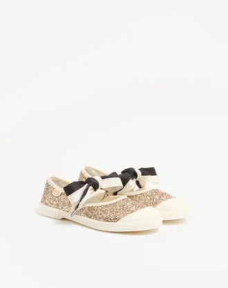 Bay By Bay Ballerina Sneakers aus Glitzerstoff
