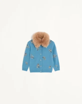 Bestickte Strickjacke