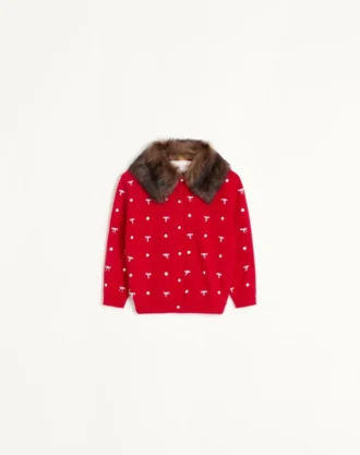 Bestickte Strickjacke