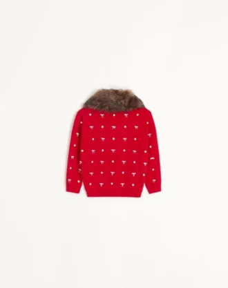 Bestickte Strickjacke