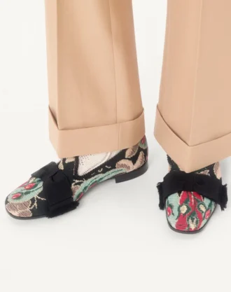 Bowow Loafer aus Jacquard-Stoff