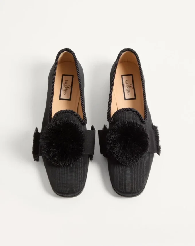 Bowow Mokassin aus Moiré-Stoff