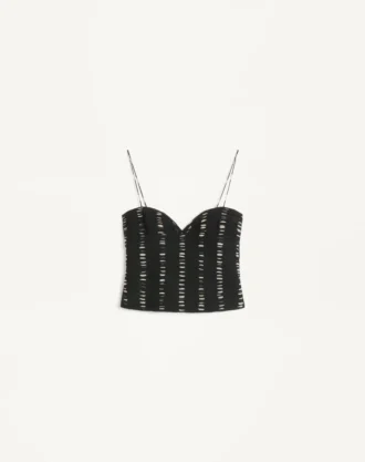 Chiffon-Oberteil mit Plusdepois-Print