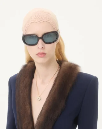 Halskette „Coeur Royal” aus Metall, Emaille und Swarovski®-Kristallen