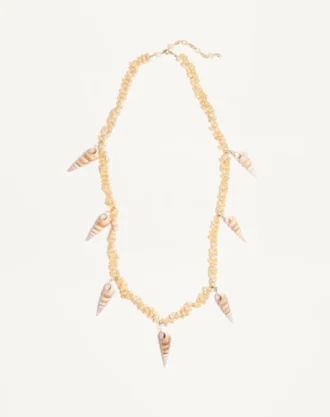 Halskette „Jardin Aquatique” aus Metall und Muscheln Halskette „Jardin Aquatique” aus Metall und Muscheln