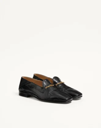 Jiggie Loafer aus Aalhaut und Nappaleder