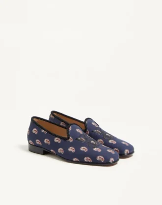 Les Alcôvettes Loafer aus Voyage Imaginaire Canvas-Stoff