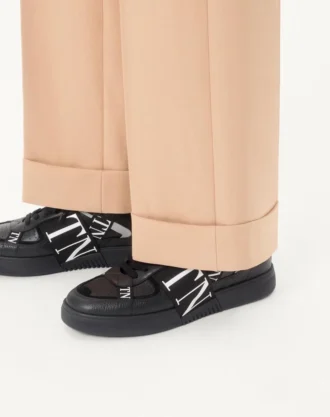 Low-Top-Sneaker Vl7N aus Kalbsleder mit Bändern