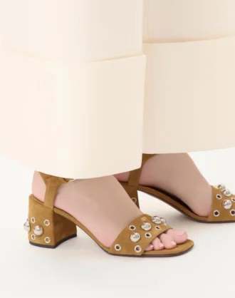 Nellcôte Crust Leder-Sandalen 60 mm