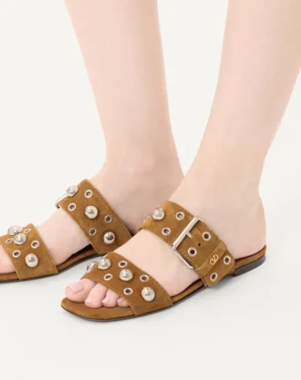 Nellcôte-Sandalen aus Crust-Leder