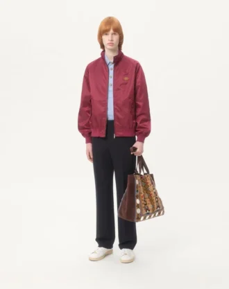 Nylon-Blouson mit Vlogo-Patch