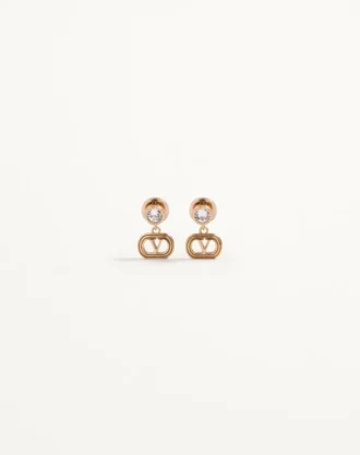 Ovale Metall-Ohrringe mit Swarovski®-Kristallen