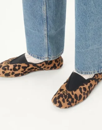 Rhytmika Ballerina aus Haarcalf mit Fauve Eclat-Print