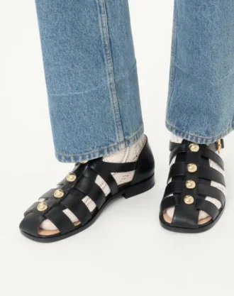 Studshield Fisherman Sandaletten aus Kalbsleder Studshield Fisherman Sandaletten aus Kalbsleder