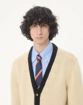 Valentie gestreifte Seidenkrawatte