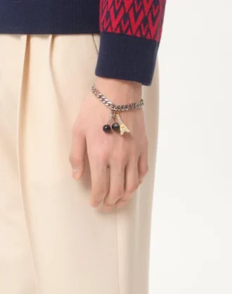 Valentino Garavani Chez Valentino Armband aus Metall, Emaille und Swarovski®-Strasssteinen Valentino Garavani Chez Valentino Armband aus Metall, Emaille und Swarovski®-Strasssteinen