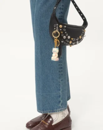 Valentino Garavani Le Chat De La Maison Nylon-Taschenanhänger mit Schlüsselring