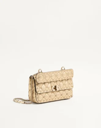 Valentino Garavani Rockstud Spike Kleine laminierte Nappa-Tasche