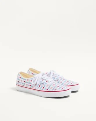 Valentino Garavani und Vans Low-Top-Sneaker aus Stoff mit Valentino Vans Love-Print