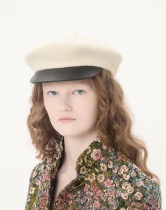 Valentino Garavani VLogo Signature Wollmütze mit Leder-Schirm