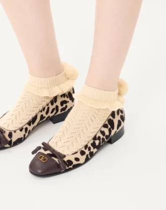 Valet Du Roi Ballerina aus Kalbsleder mit Pony-Effekt 25 mm