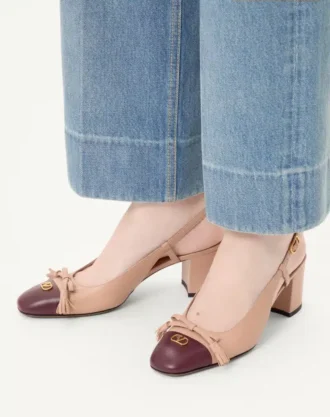 Valet Du Roi Pumps aus Ziegenleder mit Fersenriemen 60 mm