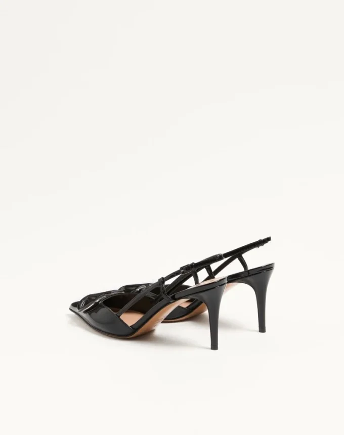 VLogo Signature Lackleder-Slingback-Pumps 80 mm
