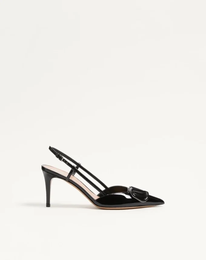 VLogo Signature Lackleder-Slingback-Pumps 80 mm