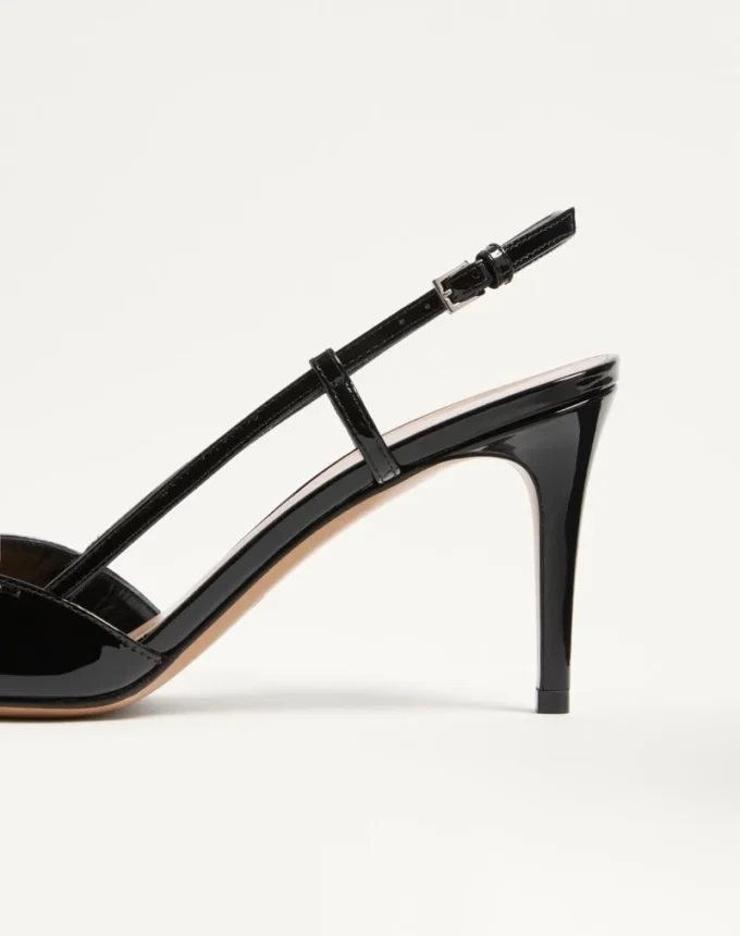 VLogo Signature Lackleder-Slingback-Pumps 80 mm