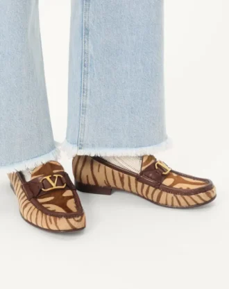 Vlogo Signature Loafer aus Kalbsleder mit Pony-Effekt, 20 mm