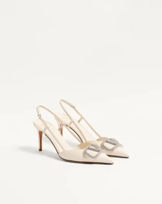 Vlogo Signature Slingback-Pumps aus Kalbsleder 80 mm