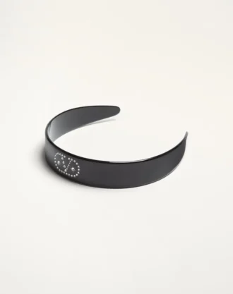 Vlogo Signature Stirnband aus Harz, Metall und Kristallen